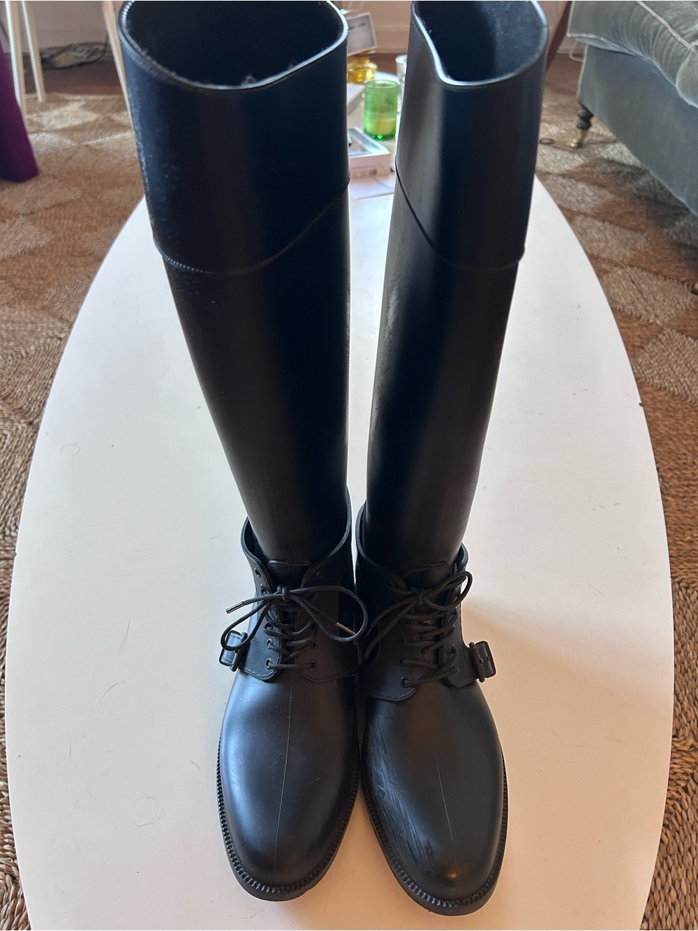 Givenchy Rubber Knee-High Rain Boots – Black-39